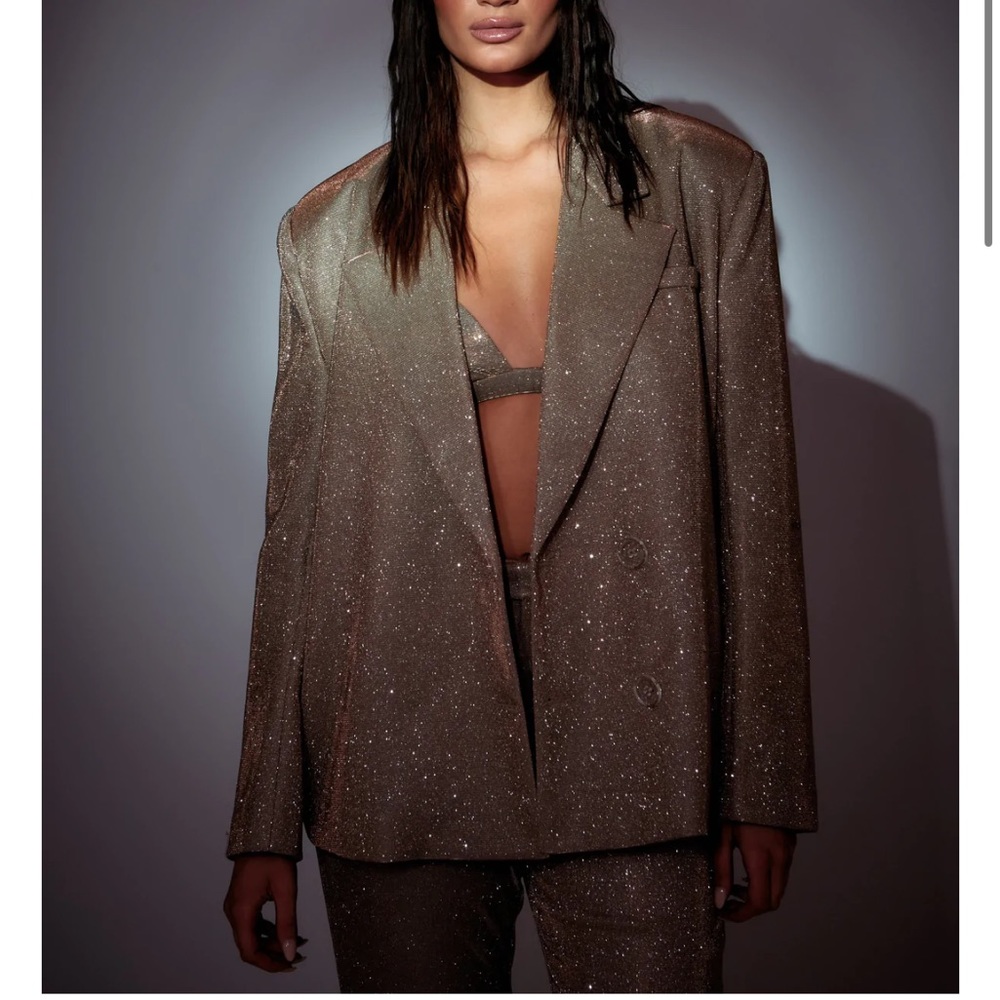COPY - SLA the label bronze glitter blazer